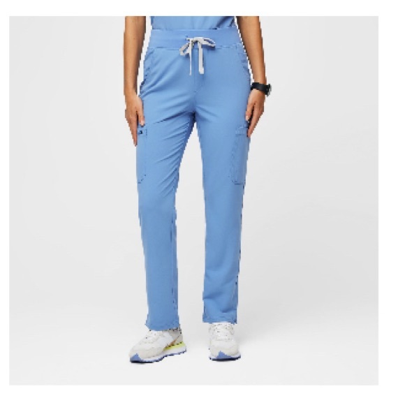 Figs Women's Ceil Blue Yola High waisted Scrub Pants - Picture 1 of 2